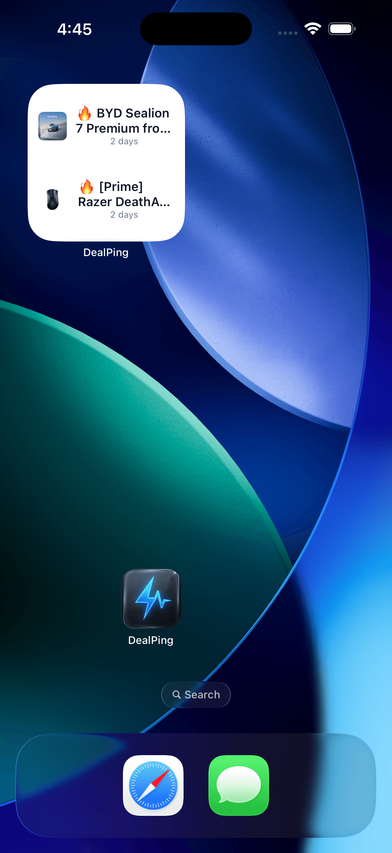 DealPing Large Widget